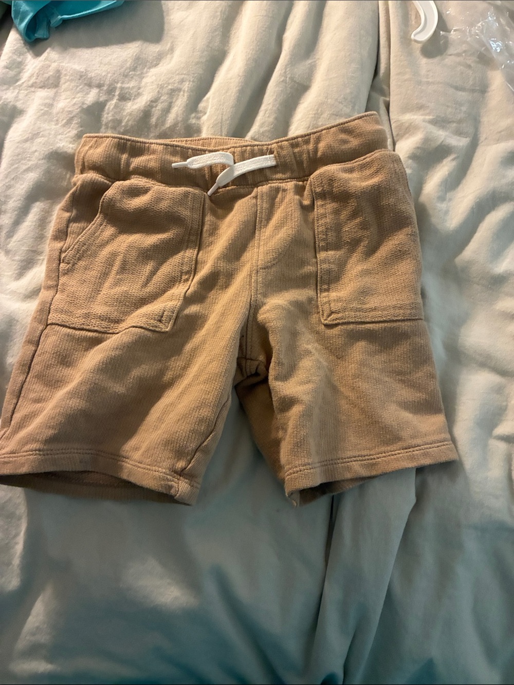 Old Navy Tan Knit Drawstring Kids Shorts